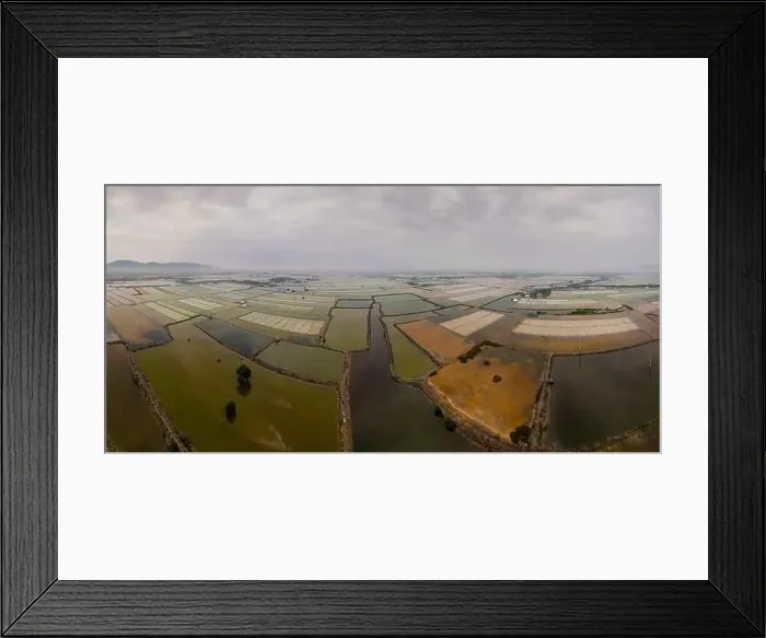 Framed Print : Salt fields in Long Dien town, Ba Ria Vung Tau province, Vietnam Framed Print : Salt fields in Long Dien town, Ba Ria Vung Tau province, Vietnam