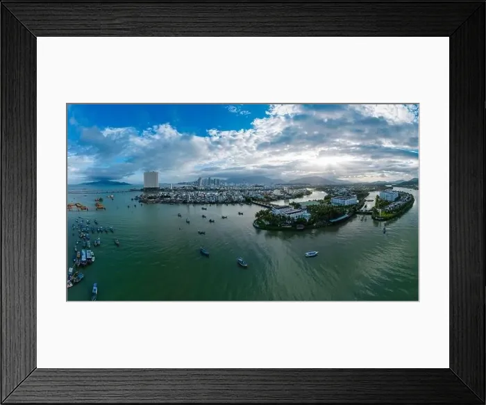 Framed Print : June 5, 2023: panoramic view of the coastal city of Nha Trang, Vietnam Framed Print : June 5, 2023: panoramic view of the coastal city of Nha Trang, Vietnam