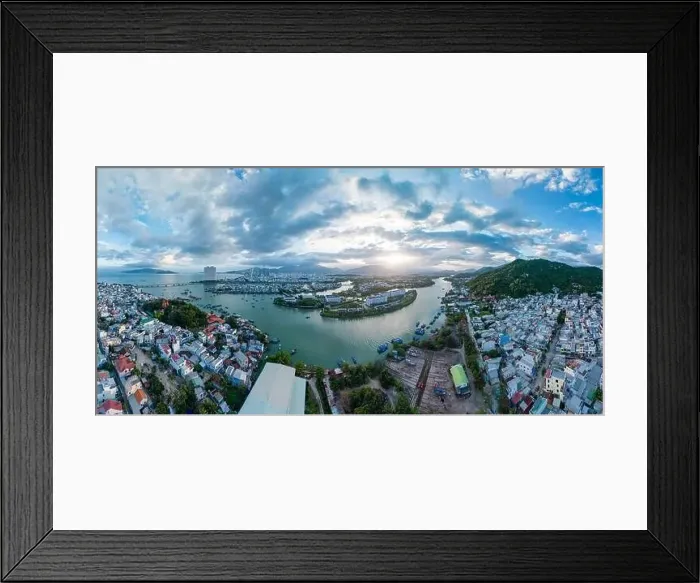 Framed Print : June 5, 2023: panoramic view of the coastal city of Nha Trang, Vietnam Framed Print : June 5, 2023: panoramic view of the coastal city of Nha Trang, Vietnam