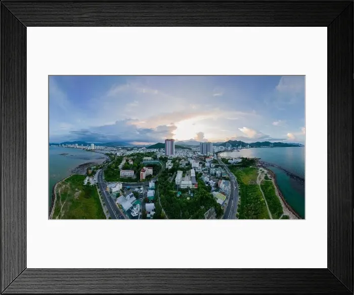 Framed Print : June 5, 2023: panoramic view of the coastal city of Nha Trang, Vietnam Framed Print : June 5, 2023: panoramic view of the coastal city of Nha Trang, Vietnam