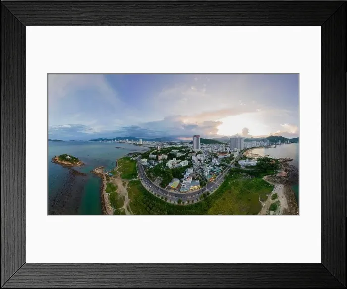 Framed Print : June 5, 2023: panoramic view of the coastal city of Nha Trang, Vietnam Framed Print : June 5, 2023: panoramic view of the coastal city of Nha Trang, Vietnam