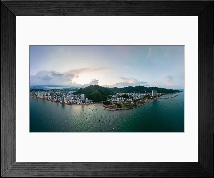 Framed Print : June 5, 2023: panoramic view of the coastal city of Nha Trang, Vietnam Framed Print : June 5, 2023: panoramic view of the coastal city of Nha Trang, Vietnam