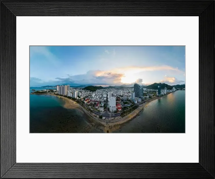 Framed Print : June 5, 2023: panoramic view of the coastal city of Nha Trang, Vietnam Framed Print : June 5, 2023: panoramic view of the coastal city of Nha Trang, Vietnam
