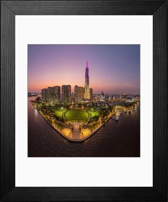 Framed Print : March 12, 2023: panoramic view of Landmark residential area