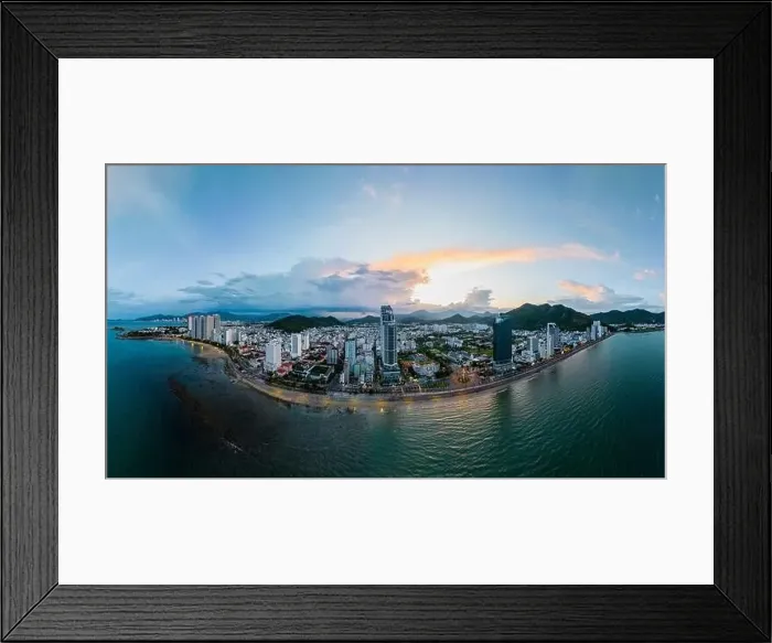 Framed Print : June 5, 2023: panoramic view of the coastal city of Nha Trang, Vietnam Framed Print : June 5, 2023: panoramic view of the coastal city of Nha Trang, Vietnam
