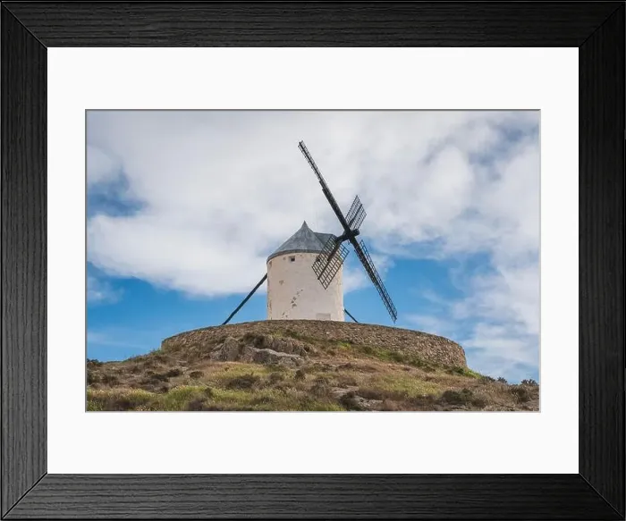Framed Print : Old historic windmills on the hill of Herencia, Consuegra, Spain Framed Print : Old historic windmills on the hill of Herencia, Consuegra, Spain