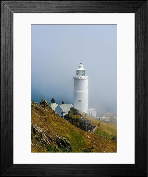 Framed Print : Sea Fret over Start Point Lighthouse, Trinity House and South West Coast Path, Devon, England Framed Print : Sea Fret over Start Point Lighthouse, Trinity House and South West Coast Path, Devon, England