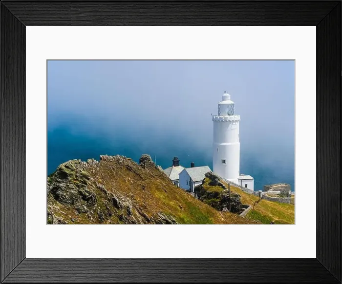 Framed Print : Sea Fret over Start Point Lighthouse, Trinity House and South West Coast Path, Devon, England Framed Print : Sea Fret over Start Point Lighthouse, Trinity House and South West Coast Path, Devon, England