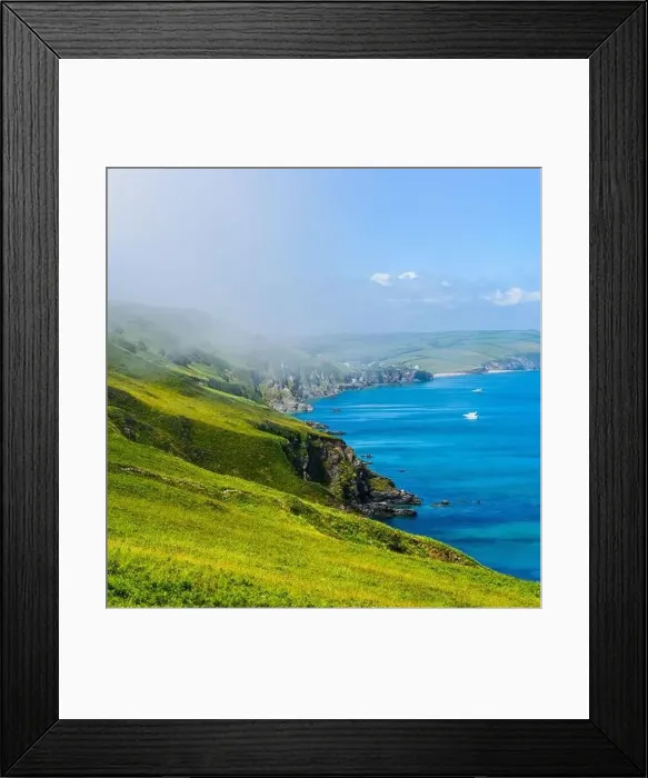 Framed Print : Sea Fret over Cliffs, Start Point Lighthouse, Trinity House and South West Coast Path, Devon, England Framed Print : Sea Fret over Cliffs, Start Point Lighthouse, Trinity House and South West Coast Path, Devon, England