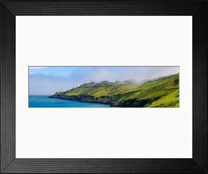 Framed Print : Sea Fret over Cliffs, Start Point Lighthouse, Trinity House and South West Coast Path, Devon, England Framed Print : Sea Fret over Cliffs, Start Point Lighthouse, Trinity House and South West Coast Path, Devon, England