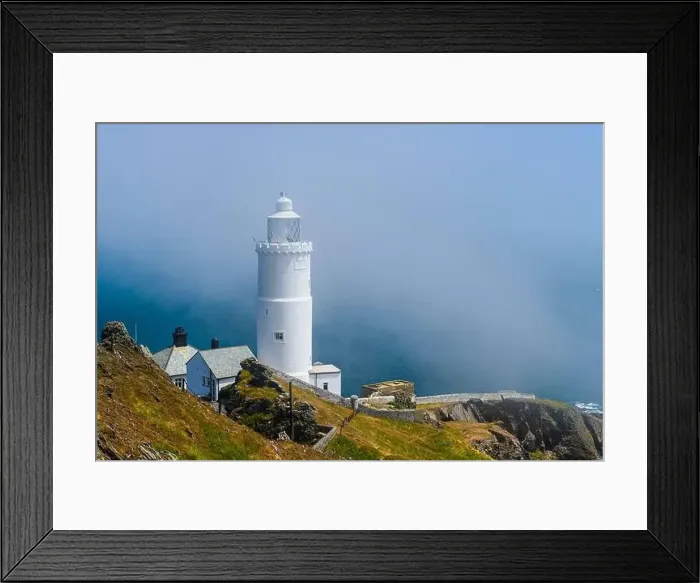 Framed Print : Sea Fret over Start Point Lighthouse, Trinity House and South West Coast Path, Devon, England Framed Print : Sea Fret over Start Point Lighthouse, Trinity House and South West Coast Path, Devon, England