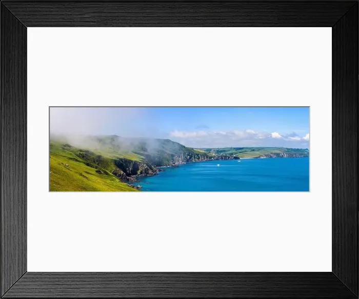 Framed Print : Sea Fret over Cliffs, Start Point Lighthouse, Trinity House and South West Coast Path, Devon, England Framed Print : Sea Fret over Cliffs, Start Point Lighthouse, Trinity House and South West Coast Path, Devon, England