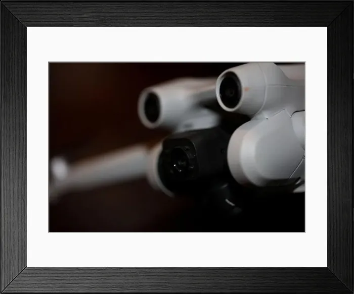 Framed Print : Drone with camera isolated on table close up colorful background modern aerial high quality big size instant prints Framed Print : Drone with camera isolated on table close up colorful background modern aerial high quality big size instant prints