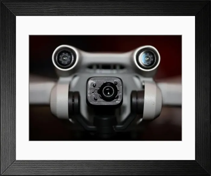Framed Print : Drone with camera isolated on table close up colorful background modern aerial high quality big size instant prints Framed Print : Drone with camera isolated on table close up colorful background modern aerial high quality big size instant prints