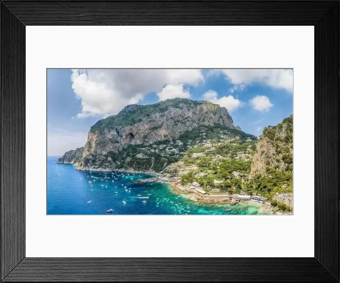 Framed Print : Landscape with Capri Island, Tyrrhenian sea, Italy Framed Print : Landscape with Capri Island, Tyrrhenian sea, Italy