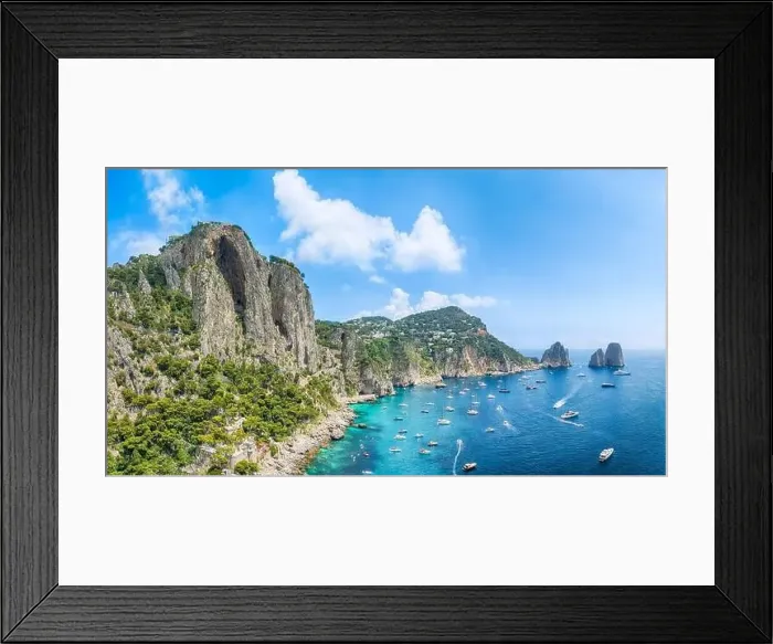 Framed Print : Landscape with Capri Island, Tyrrhenian sea, Italy Framed Print : Landscape with Capri Island, Tyrrhenian sea, Italy