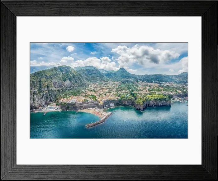 Framed Print : Aerial view of Sorrento city, amalfi coast, Italy Framed Print : Aerial view of Sorrento city, amalfi coast, Italy