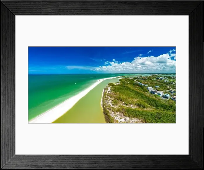 Framed Print : Aerial View of Marco Island, a popular tourist beach town in Florida Framed Print : Aerial View of Marco Island, a popular tourist beach town in Florida
