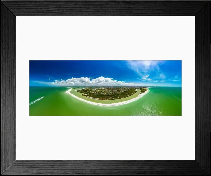 Framed Print : Aerial View of Marco Island, a popular tourist beach town in Florida Framed Print : Aerial View of Marco Island, a popular tourist beach town in Florida