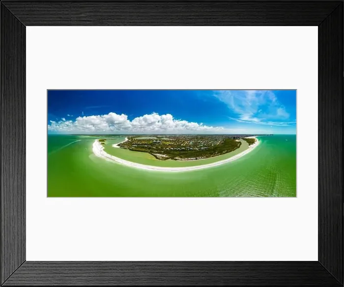 Framed Print : Aerial View of Marco Island, a popular tourist beach town in Florida Framed Print : Aerial View of Marco Island, a popular tourist beach town in Florida