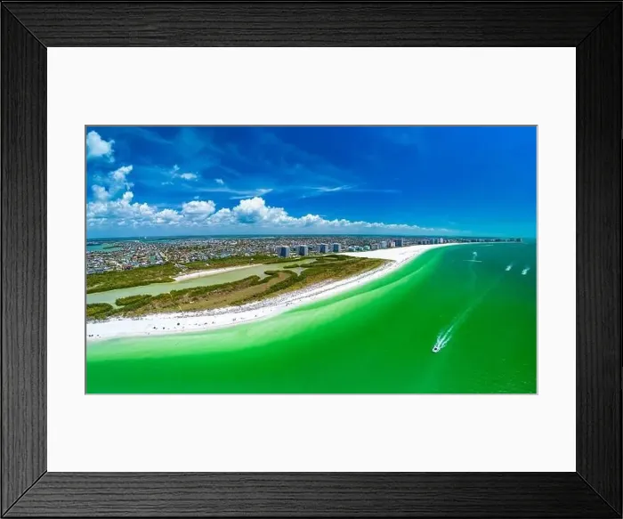 Framed Print : Aerial View of Marco Island, a popular tourist beach town in Florida Framed Print : Aerial View of Marco Island, a popular tourist beach town in Florida