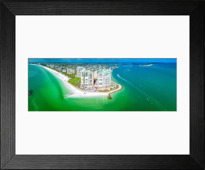 Framed Print : Aerial View of Marco Island, a popular tourist beach town in Florida Framed Print : Aerial View of Marco Island, a popular tourist beach town in Florida