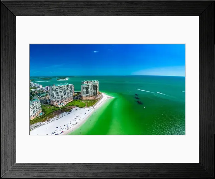 Framed Print : Aerial View of Marco Island, a popular tourist beach town in Florida Framed Print : Aerial View of Marco Island, a popular tourist beach town in Florida