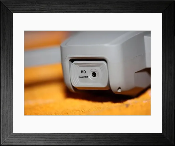 Framed Print : Close up Drone sensor and drone propeller Framed Print : Close up Drone sensor and drone propeller