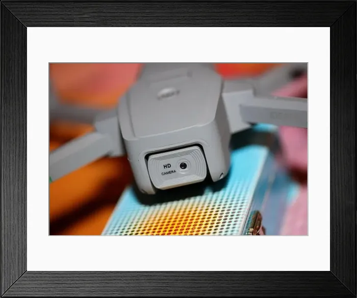 Framed Print : Close up Drone sensor and drone propeller Framed Print : Close up Drone sensor and drone propeller