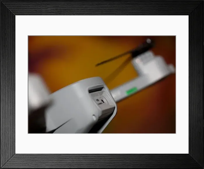 Framed Print : Close up Drone sensor and drone propeller Framed Print : Close up Drone sensor and drone propeller