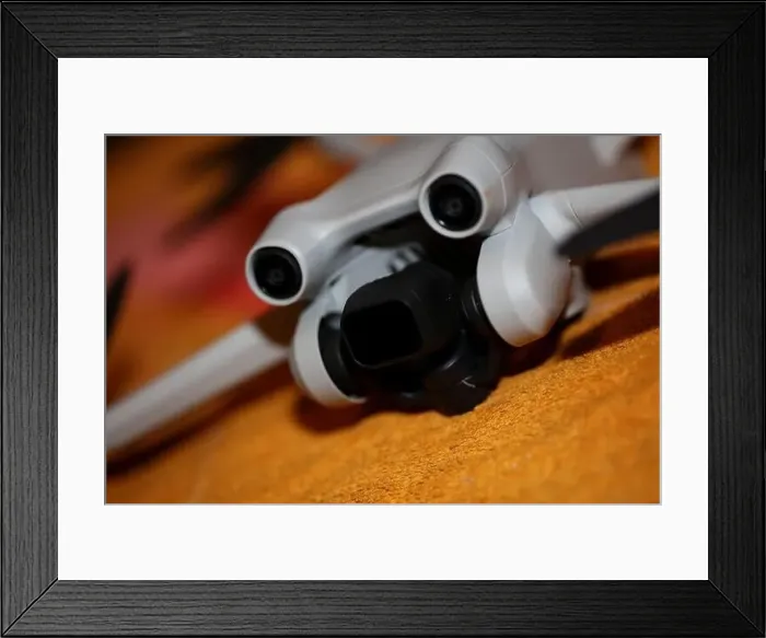 Framed Print : Close up Drone sensor and drone propeller Framed Print : Close up Drone sensor and drone propeller