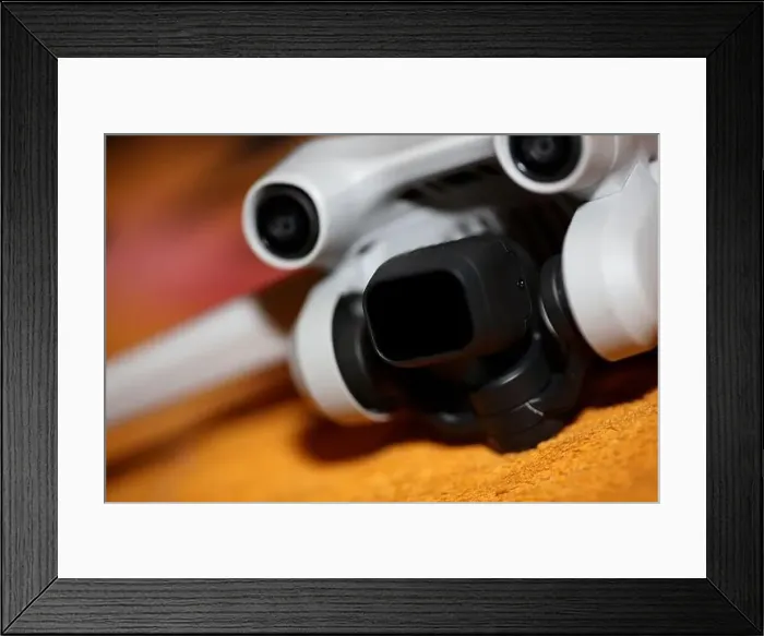 Framed Print : Close up Drone sensor and drone propeller Framed Print : Close up Drone sensor and drone propeller
