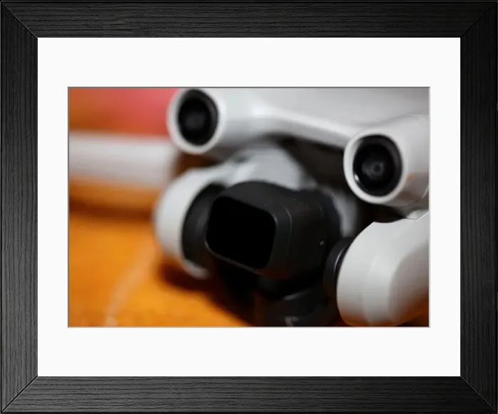 Framed Print : Close up Drone sensor and drone propeller Framed Print : Close up Drone sensor and drone propeller