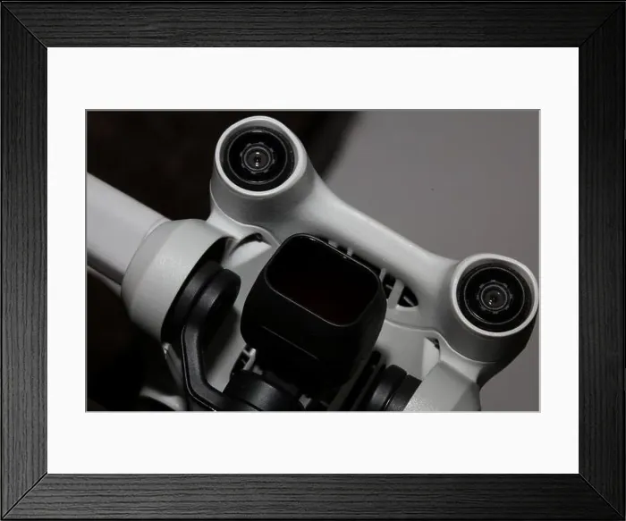 Framed Print : Close up Drone sensor and drone propeller Framed Print : Close up Drone sensor and drone propeller
