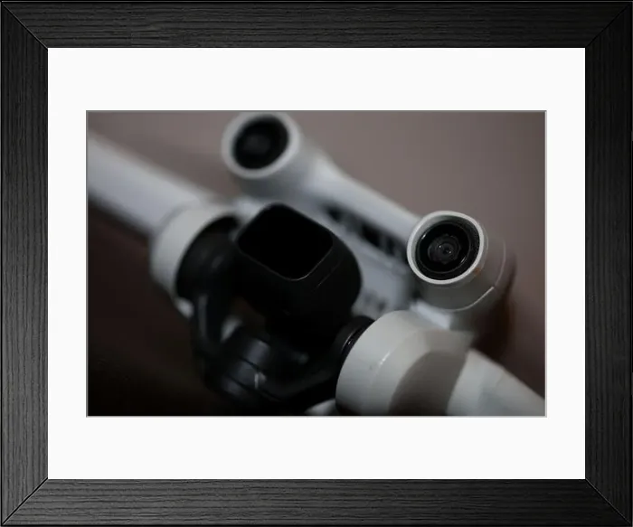 Framed Print : Close up Drone sensor and drone propeller Framed Print : Close up Drone sensor and drone propeller