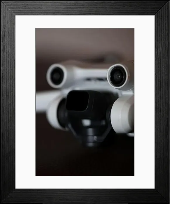Framed Print : Close up Drone sensor and drone propeller Framed Print : Close up Drone sensor and drone propeller