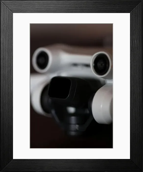 Framed Print : Close up Drone sensor and drone propeller Framed Print : Close up Drone sensor and drone propeller