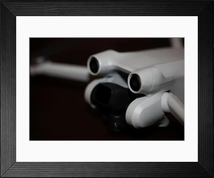 Framed Print : Close up Drone sensor and drone propeller Framed Print : Close up Drone sensor and drone propeller