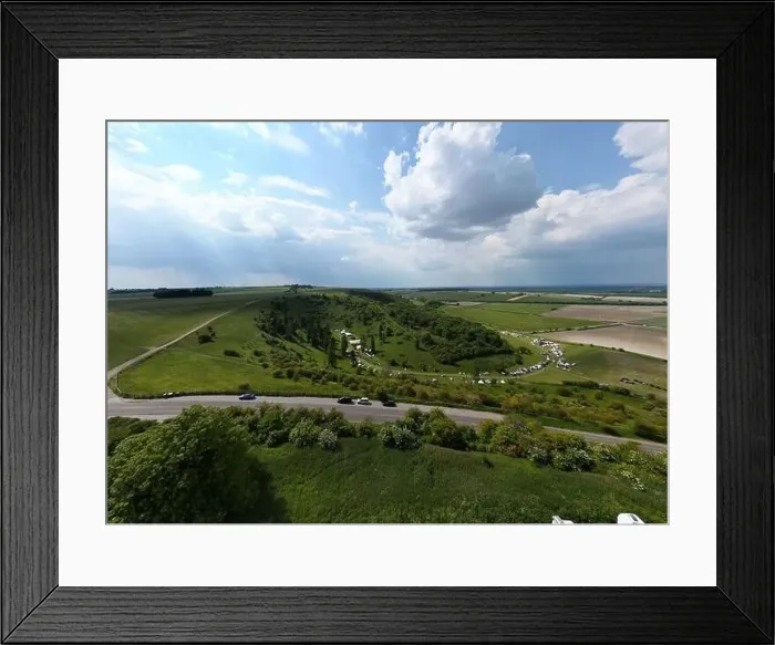 Framed Print : Watership Down near Kingsclere Aerial View Framed Print : Watership Down near Kingsclere Aerial View