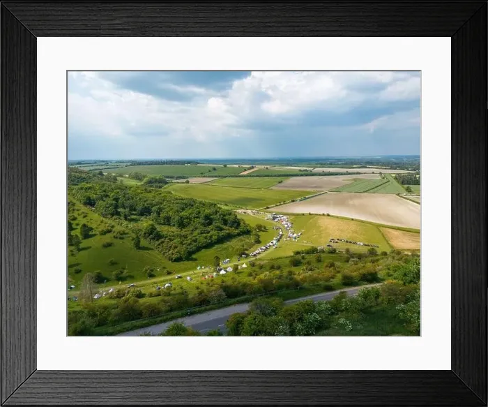 Framed Print : Watership Down near Kingsclere Aerial View Framed Print : Watership Down near Kingsclere Aerial View