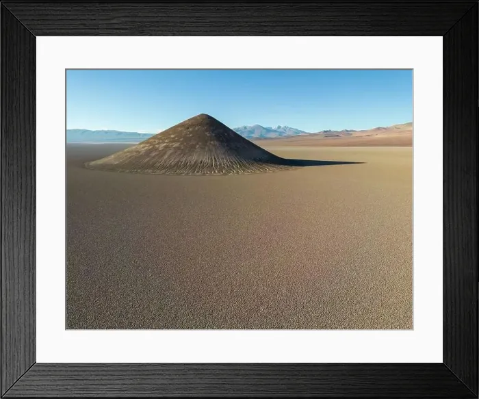 Framed Print : Perfectly shaped Cono de Arita in the Salar de Arizaro in the morning - Exploring the Argentinian highlands called Puna Framed Print : Perfectly shaped Cono de Arita in the Salar de Arizaro in the morning - Exploring the Argentinian highlands called Puna