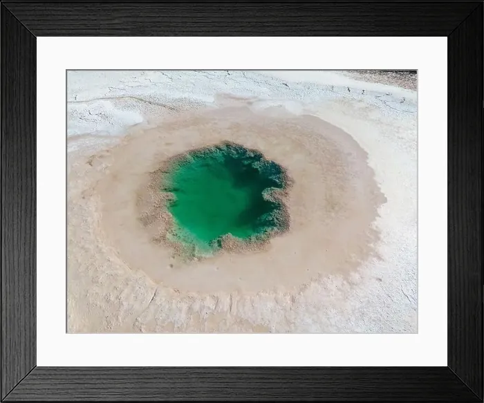 Framed Print : Aerial view of the famous tourist attraction Ojos del Mar near Tolar Grande in the Argentinian highlands called Puna in Framed Print : Aerial view of the famous tourist attraction Ojos del Mar near Tolar Grande in the Argentinian highlands called Puna in
