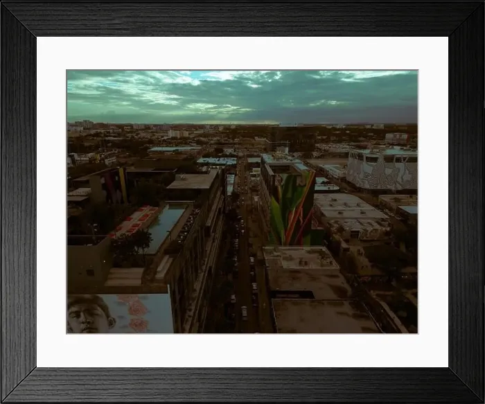 Framed Print : Wynwood Art District Drone Shot Framed Print : Wynwood Art District Drone Shot