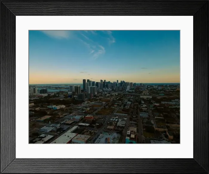 Framed Print : Downtown Miami & Wynwood Drone Shot Framed Print : Downtown Miami & Wynwood Drone Shot