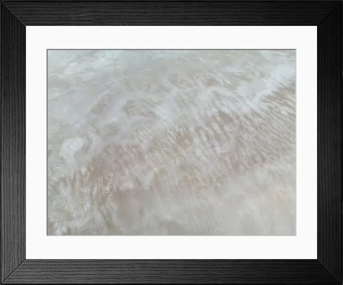 Framed Print : Aerial close up of the surface of the huge salt flats Salinas Grandes de Jujuy in northern Argentina while traveling