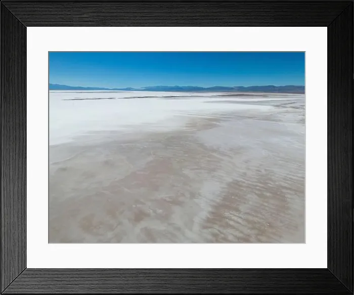 Framed Print : Aerial view of the huge salt flats Salinas Grandes de Jujuy in northern Argentina while traveling South America