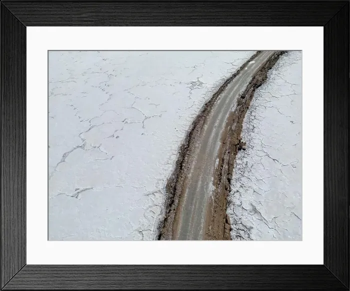 Framed Print : Aerial close up of the surface of the huge salt flats Salinas Grandes de Jujuy in northern Argentina while traveling Framed Print : Aerial close up of the surface of the huge salt flats Salinas Grandes de Jujuy in northern Argentina while traveling