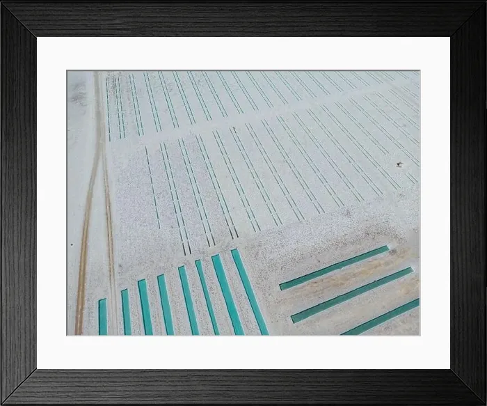 Framed Print : Aerial view of the salt basins in the salt crust of the huge salt flats Salinas Grandes de Jujuy in northern Argentina Framed Print : Aerial view of the salt basins in the salt crust of the huge salt flats Salinas Grandes de Jujuy in northern Argentina