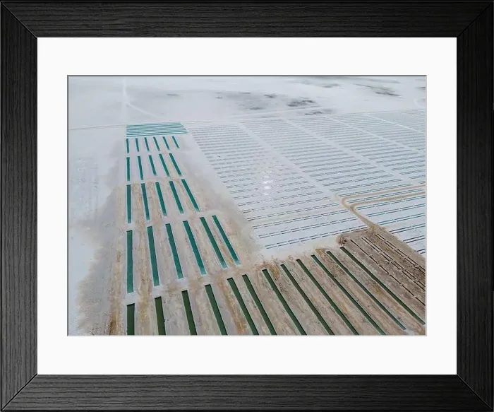 Framed Print : Aerial view of the salt basins in the salt crust of the huge salt flats Salinas Grandes de Jujuy in northern Argentina Framed Print : Aerial view of the salt basins in the salt crust of the huge salt flats Salinas Grandes de Jujuy in northern Argentina