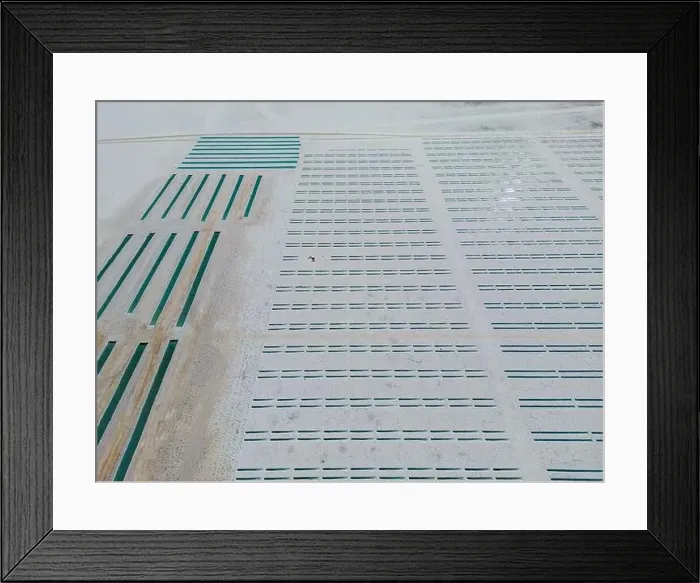 Framed Print : Aerial view of the salt basins in the salt crust of the huge salt flats Salinas Grandes de Jujuy in northern Argentina Framed Print : Aerial view of the salt basins in the salt crust of the huge salt flats Salinas Grandes de Jujuy in northern Argentina